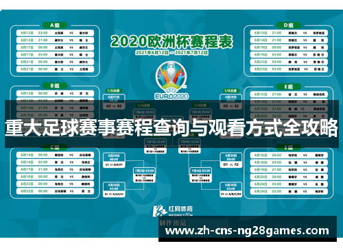 重大足球赛事赛程查询与观看方式全攻略
